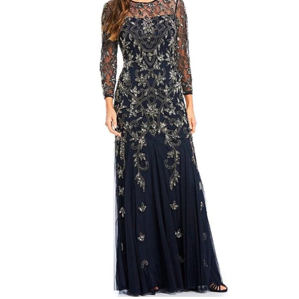 Adrianna Papell gown size 10 midnight blue